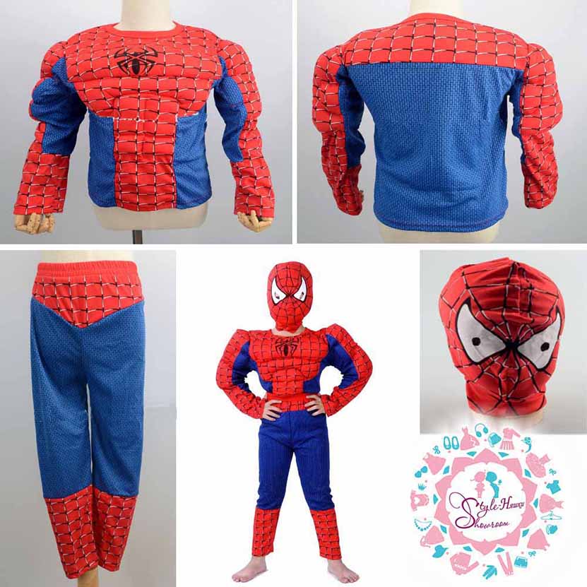 Костюм Человек Паук. Комплектация: 1.Кофта с мышцами 2.Штаны 3.Маска Цена 1500 рублей.