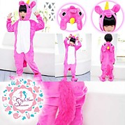 Кигуруми Единорог фуксия Размер 100.